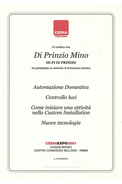 CEDIA CERTIFICATE 2