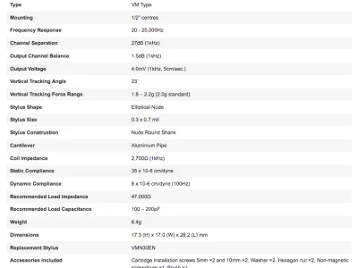 AUDIO TECHNICA VM530EN AUDIO TECHNICA VM530EN