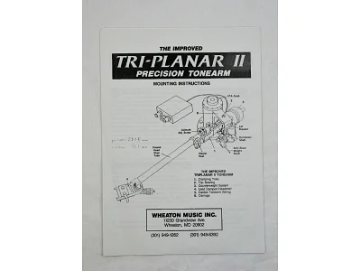 TRI-PLANAR II PRECISION TONEARM